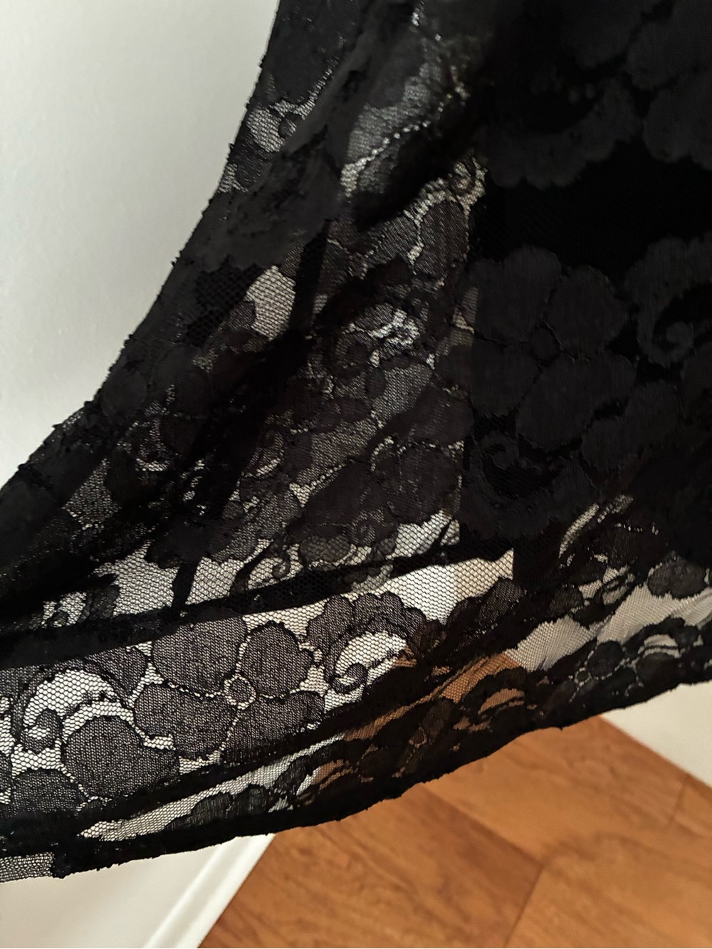 Black Lace Lined Dress NEW Sz.14P - Picture 6 of 13
